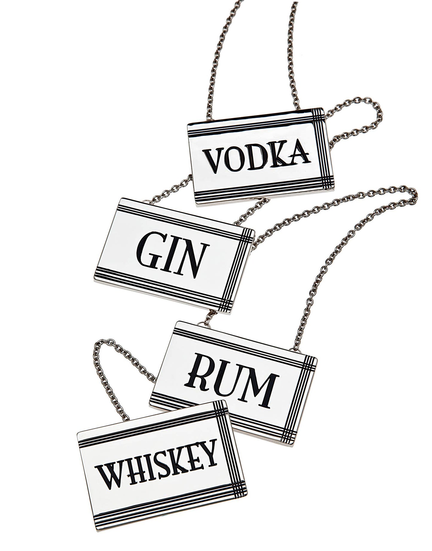 Set of Four Decanter Liquor Labels