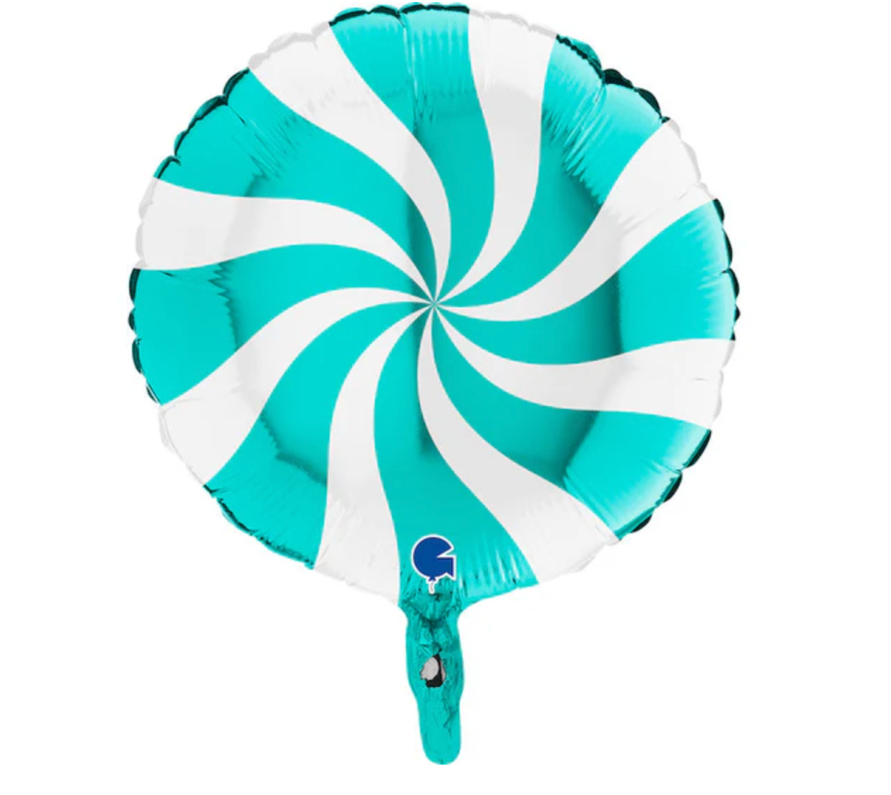 Candy Swirly White-Tiffany Foil Balloon