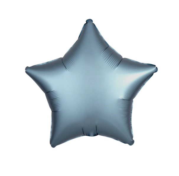 Satin Luxe Steel Blue Star Foil Balloon
