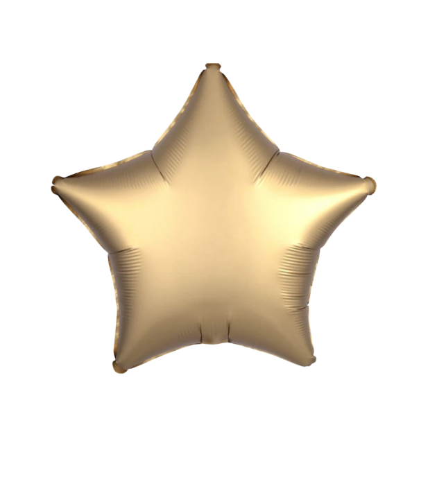 18" Satin Luxe Gold Sateen Star Foil Balloon