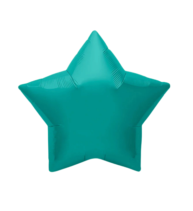 22" Teal Star Foil Balloon