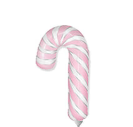 Mini Pink Candy Cane Foil Balloon