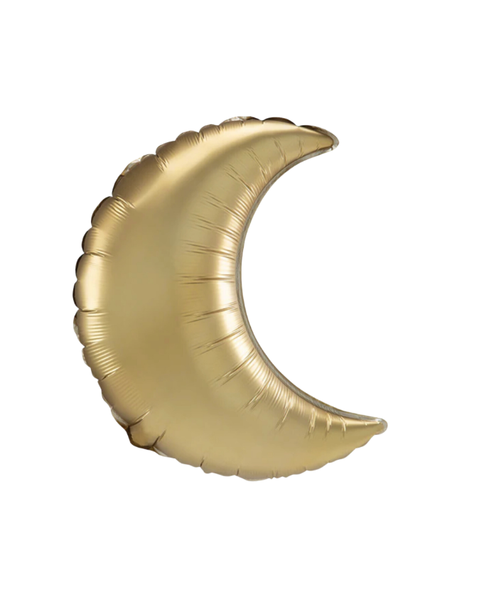 Gold Sateen Crescent Moon Foil Balloon