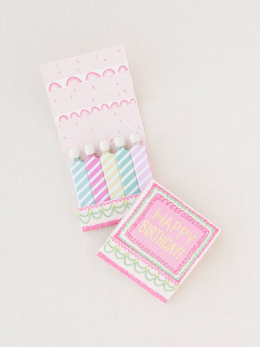 Happy Birthday Vintage Cake  Matchbooks