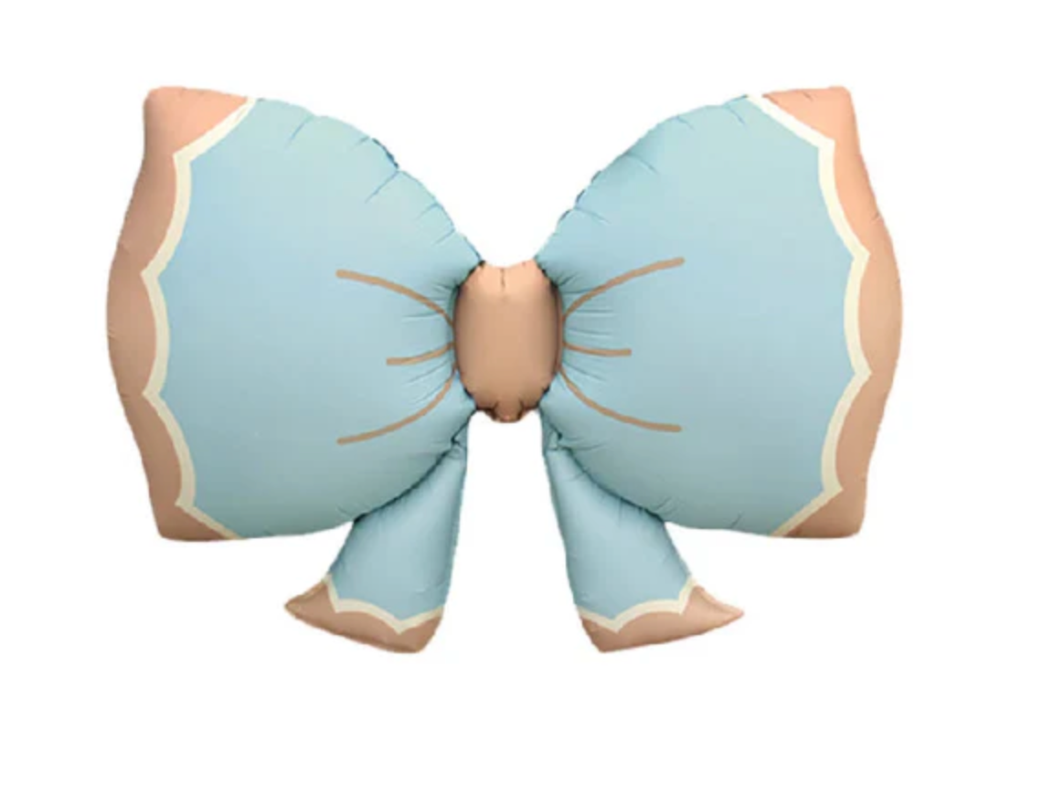 Matte Blue Bow Foil Balloon